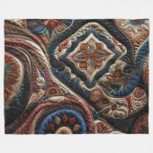 Gewatteerd abstract ontwerp fleece deken (Voorkant (Horizontaal))
