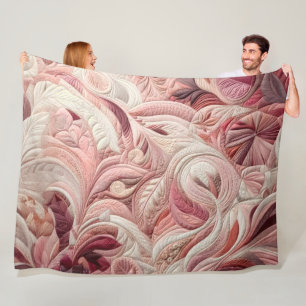 Gewatteerd abstract ontwerp fleece deken