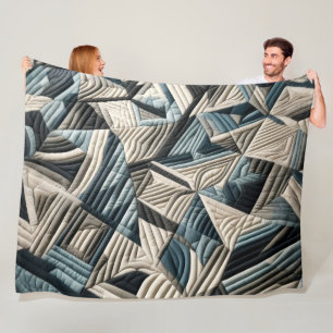Gewatteerd abstract ontwerp fleece deken