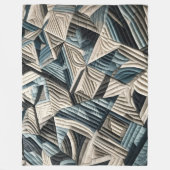 Gewatteerd abstract ontwerp fleece deken (Voorkant)