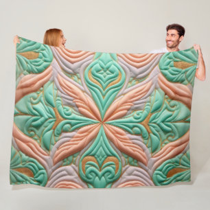 Gewatteerd abstract ontwerp fleece deken