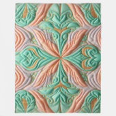 Gewatteerd abstract ontwerp fleece deken (Voorkant)