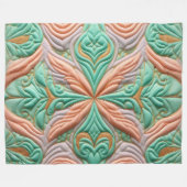 Gewatteerd abstract ontwerp fleece deken (Voorkant (Horizontaal))