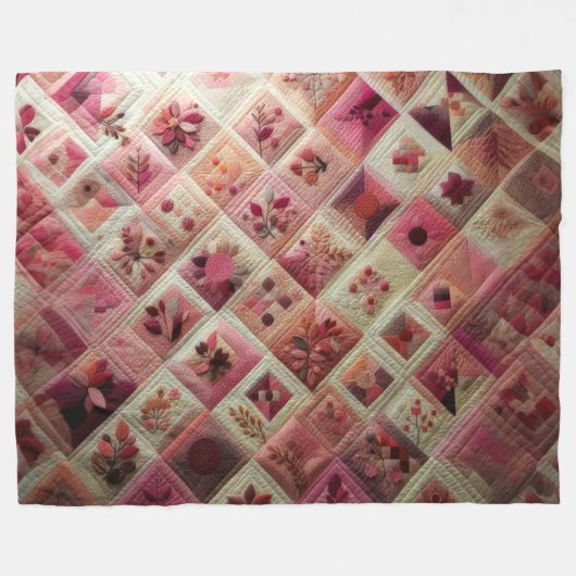 Gewatteerd abstract ontwerp fleece deken (Voorkant (Horizontaal))