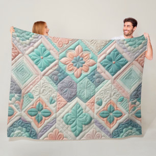 Gewatteerd abstract ontwerp fleece deken