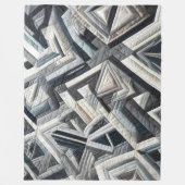 Gewatteerd abstract ontwerp fleece deken (Voorkant)