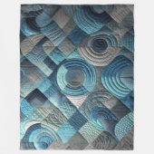 Gewatteerd abstract ontwerp fleece deken (Voorkant)