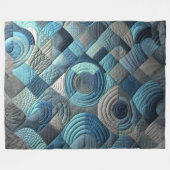 Gewatteerd abstract ontwerp fleece deken (Voorkant (Horizontaal))