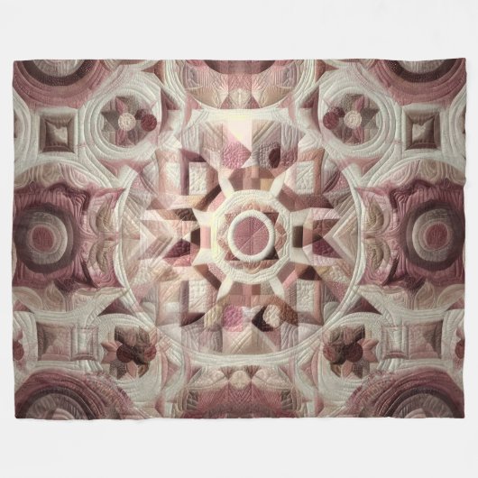 Gewatteerd abstract ontwerp fleece deken (Voorkant (Horizontaal))