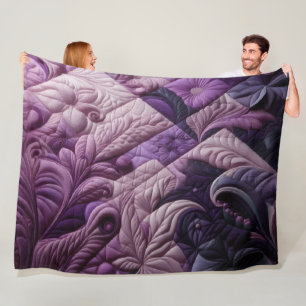 Gewatteerd abstract ontwerp fleece deken