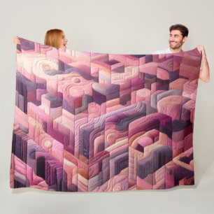 Gewatteerd abstract ontwerp fleece deken