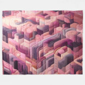Gewatteerd abstract ontwerp fleece deken (Voorkant (Horizontaal))