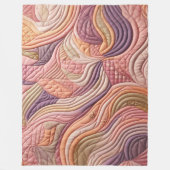 Gewatteerd abstract ontwerp fleece deken (Voorkant)