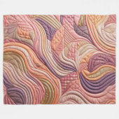 Gewatteerd abstract ontwerp fleece deken (Voorkant (Horizontaal))