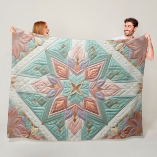 Gewatteerd abstract ontwerp fleece deken