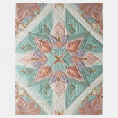 Gewatteerd abstract ontwerp fleece deken (Voorkant)
