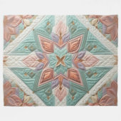 Gewatteerd abstract ontwerp fleece deken (Voorkant (Horizontaal))