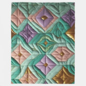 Gewatteerd abstract ontwerp fleece deken (Voorkant)