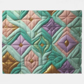 Gewatteerd abstract ontwerp fleece deken (Voorkant (Horizontaal))