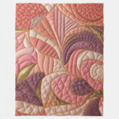 Gewatteerd abstract ontwerp fleece deken (Voorkant)