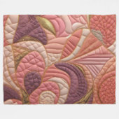 Gewatteerd abstract ontwerp fleece deken (Voorkant (Horizontaal))