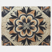 Gewatteerd abstract ontwerp fleece deken (Voorkant (Horizontaal))