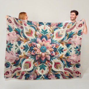 Gewatteerd abstract ontwerp fleece deken