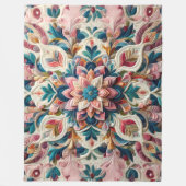 Gewatteerd abstract ontwerp fleece deken (Voorkant)