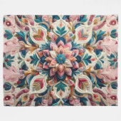 Gewatteerd abstract ontwerp fleece deken (Voorkant (Horizontaal))