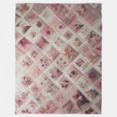 Gewatteerd abstract ontwerp fleece deken (Voorkant)