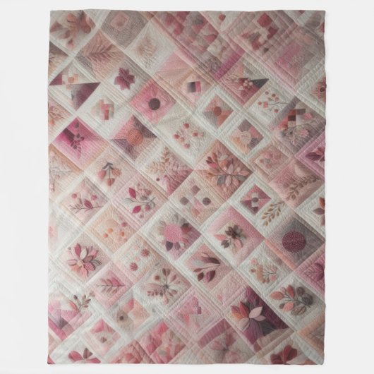 Gewatteerd abstract ontwerp fleece deken (Voorkant)