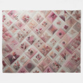 Gewatteerd abstract ontwerp fleece deken (Voorkant (Horizontaal))