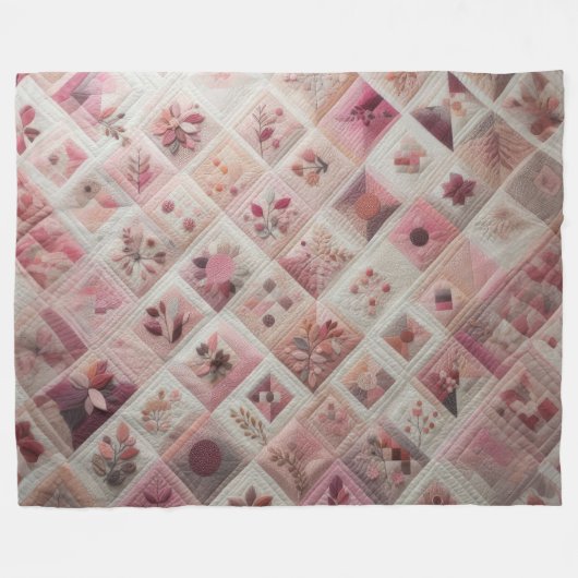 Gewatteerd abstract ontwerp fleece deken (Voorkant (Horizontaal))