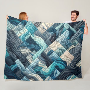 Gewatteerd abstract ontwerp fleece deken