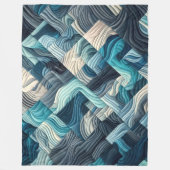 Gewatteerd abstract ontwerp fleece deken (Voorkant)