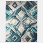Gewatteerd abstract ontwerp fleece deken (Voorkant)