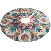 Gewatteerd abstract ontwerp kerstboom rok (Gekanteld)