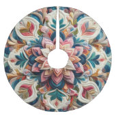 Gewatteerd abstract ontwerp kerstboom rok (Voorkant)