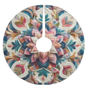 Gewatteerd abstract ontwerp kerstboom rok