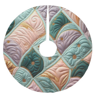 Gewatteerd abstract ontwerp kerstboom rok