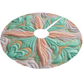 Gewatteerd abstract ontwerp kerstboom rok (Gekanteld)