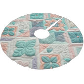 Gewatteerd abstract ontwerp kerstboom rok (Gekanteld)