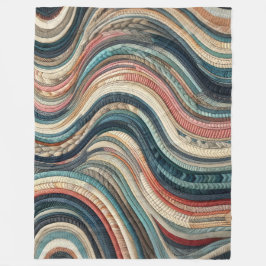Gewatteerd Abstract streepontwerp Fleece Deken