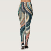 Gewatteerd Abstract streepontwerp Leggings (Achterkant)