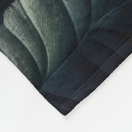 Gewatteerd berglandschapsbeeld blauw fleece deken (Hoek)