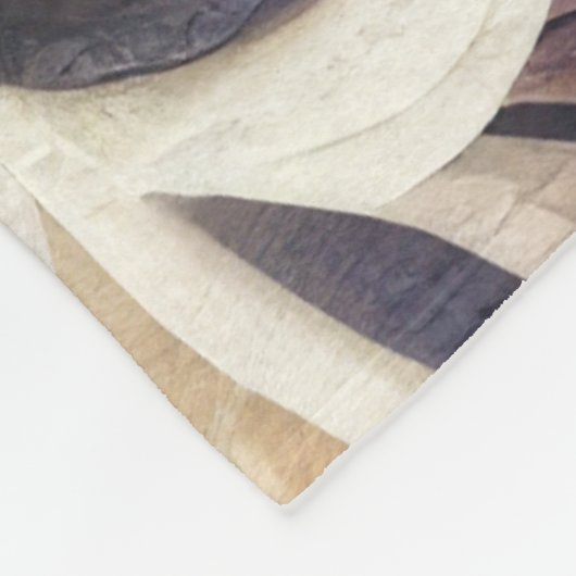 Gewatteerd blauw Abstract bloemontwerp Fleece Deken (Hoek)