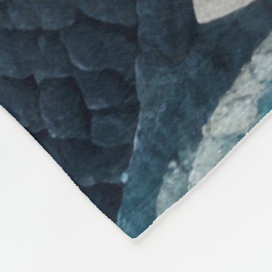 Gewatteerd Blauw Goud Abstract Ontwerp Fleece Deken (Hoek)