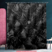 Gewatteerd fluweel met spinnenweb douchegordijn
