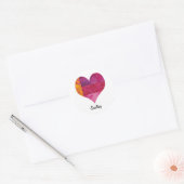 gewatteerd hart ronde sticker (Envelop)