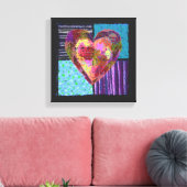 Gewatteerd hart verpakt Canvas Afdruk (Insitu (Woonkamer))